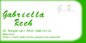 gabriella rech business card